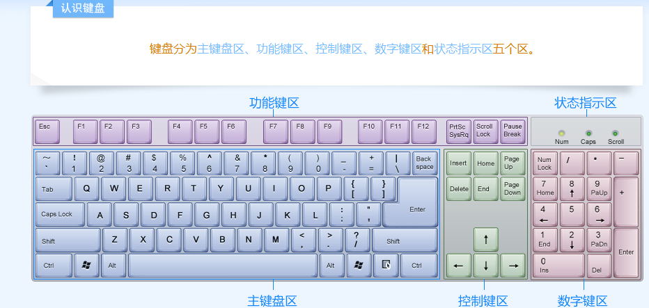 键盘的各个部分和指法(图片版)